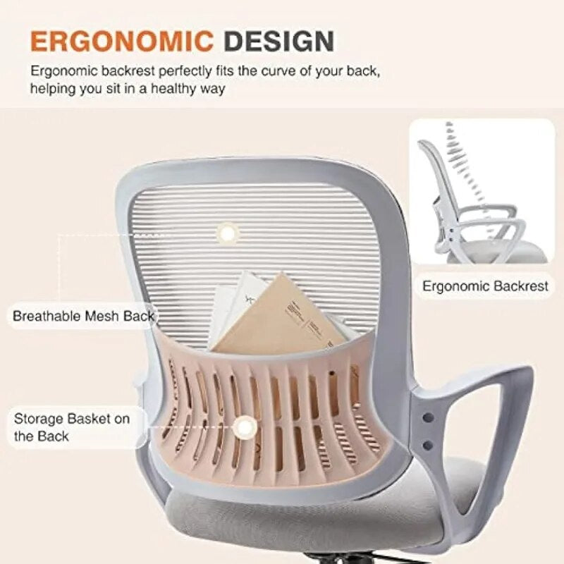 Office Chair, Desk Chair, Managerial Executive Chair, Ergonomic Home Office Desk Chairs,（Grey/Black）optional