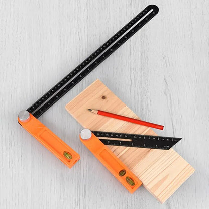 Carpenter Marking Gauge Protractor Angle Rulers Gauges Tri Square Sliding T-Bevel with Bubble Handle Level Measuring Tools