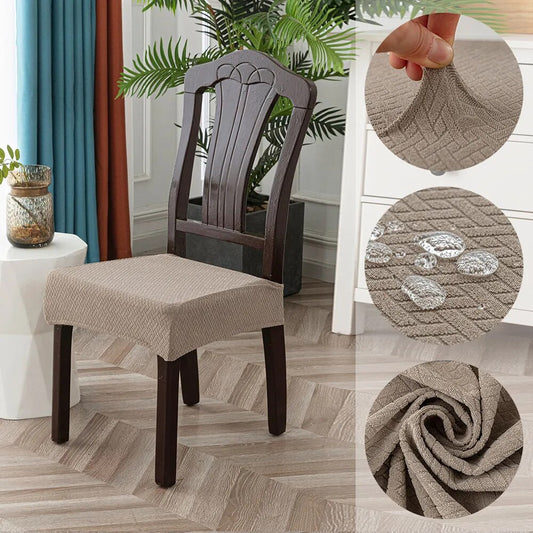 Water Proof Jacquard Chair Cushion Covers Dining Room Upholstered Cushion Chair Seat Cover Without Backrest Furniture Protector