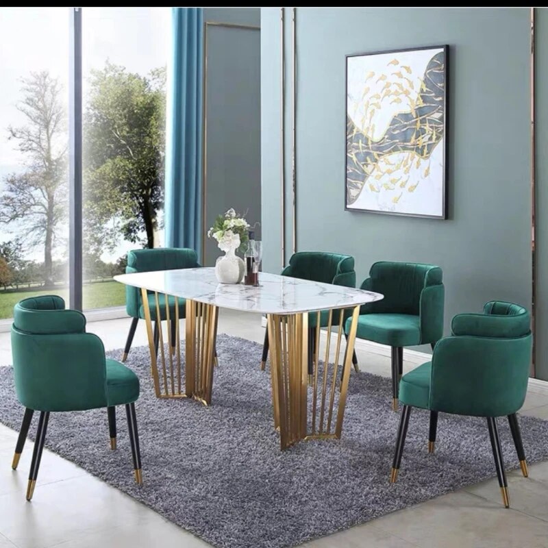 Designer Cafe Dining Chair Bedroom Kitchen Stool Nordic Computer Dining Chair Soft Dressing Table Silla Comedor Home Furniture