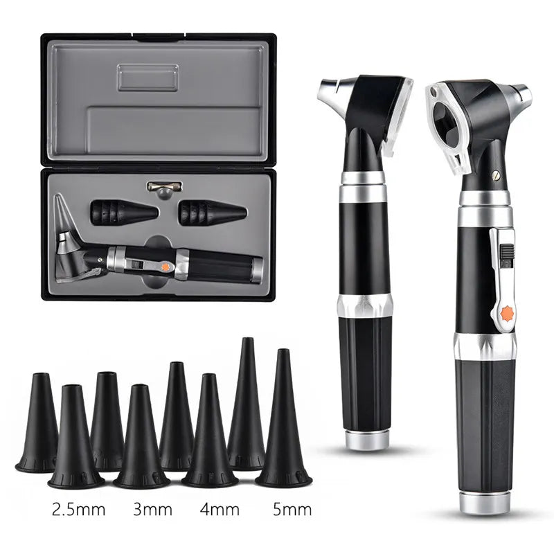 Professional LED Endoscope Medical Otoscope Set Ear Diagnostic Ear Cleaner Home Physician Ear Examination Care With 8 Earmuffs