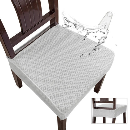 Water Proof Jacquard Chair Cushion Covers Dining Room Upholstered Cushion Chair Seat Cover Without Backrest Furniture Protector