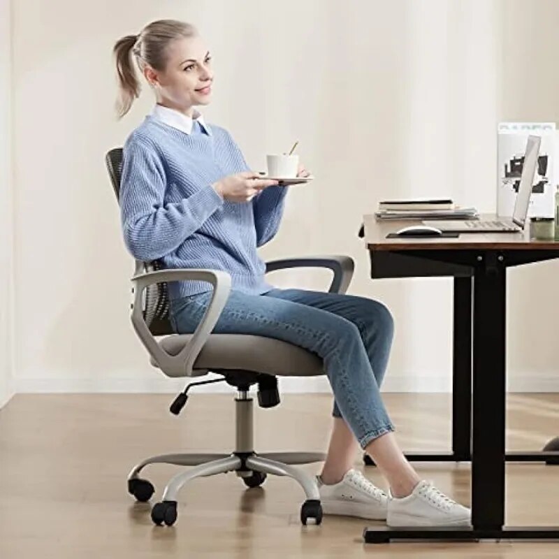 Office Chair, Desk Chair, Managerial Executive Chair, Ergonomic Home Office Desk Chairs,（Grey/Black）optional