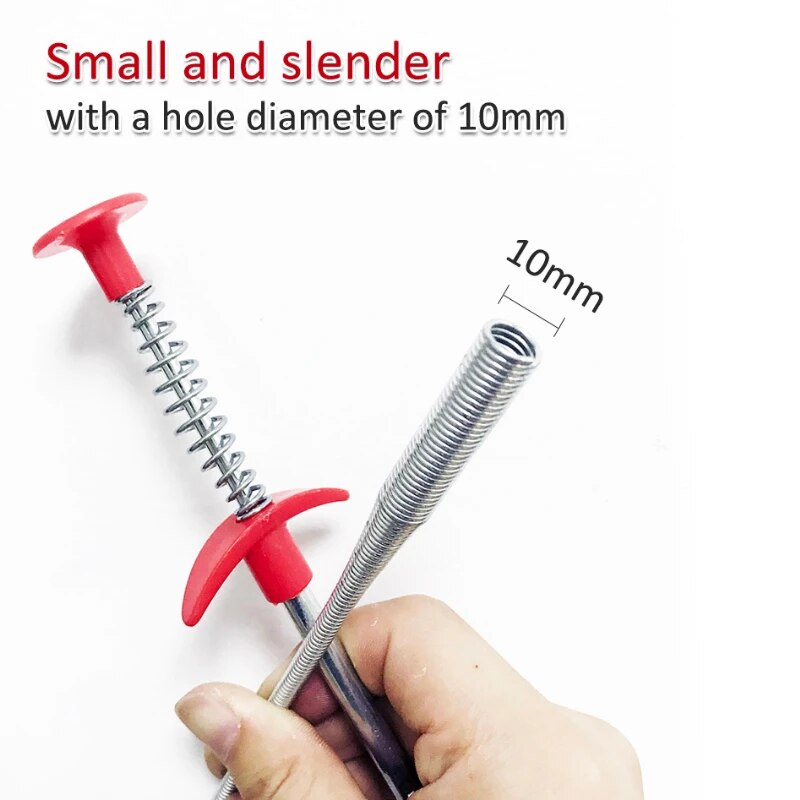 160cm Lengthen Spring Pipe Dredging Tools Sewer Dredge Pipeline Hook Clog Remover Cleaning Tools Household for Kitchen Sink