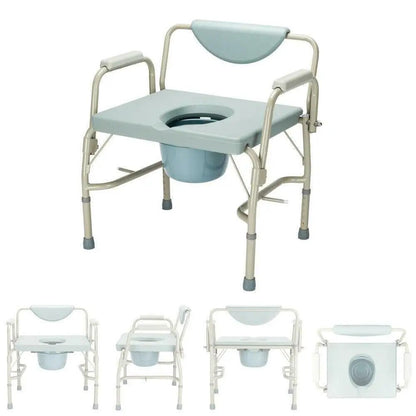 Medical Aluminum Extra-wide Commode Potty Chair Bedside Commode Toilet Chair