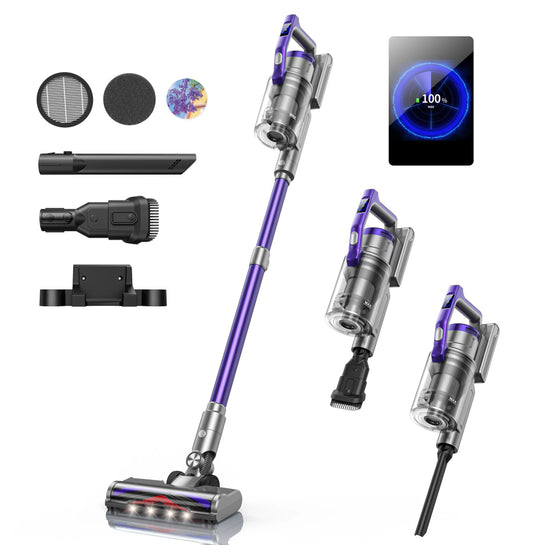 Honiture Cordless Vacuum Cleaner 400W 33000PA Handheld Removable Battery Wireless for Carpet Pet Hair Smart Home Appliance