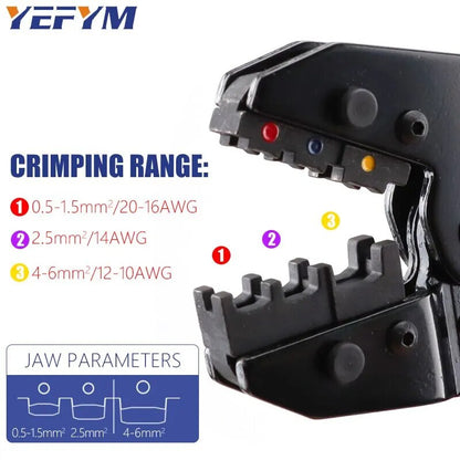 Crimping Pliers YFX-03C YFX Series Easy Change Jaw For Heat Shrink/Open Barrel/Non-Insulated /Ferrule/MC2.5/4/6 Terminals Tools