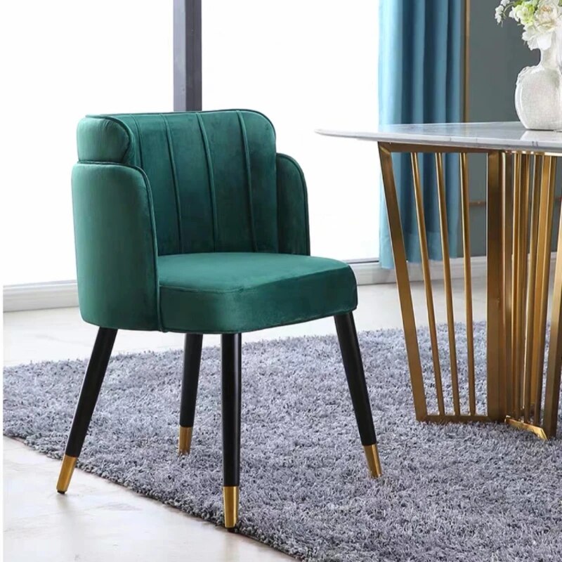 Designer Cafe Dining Chair Bedroom Kitchen Stool Nordic Computer Dining Chair Soft Dressing Table Silla Comedor Home Furniture