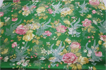 Brocade Fabric By The Meter for Clothing Chinese Cheongsam Hanfu Sewing Children's Jacquard Cloth Printed Flower Silky Drape Diy