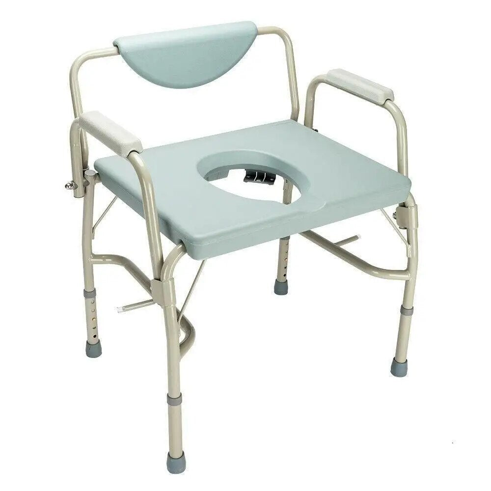 Medical Aluminum Extra-wide Commode Potty Chair Bedside Commode Toilet Chair