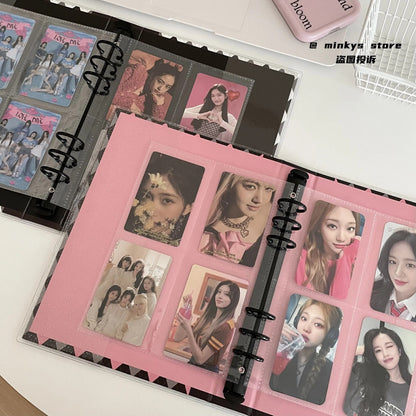 MINKYS 2023 New Retro Rhombus A5 Kpop Photocard Binder Collect Book Idol Photo Card Album Kawaii Stationery