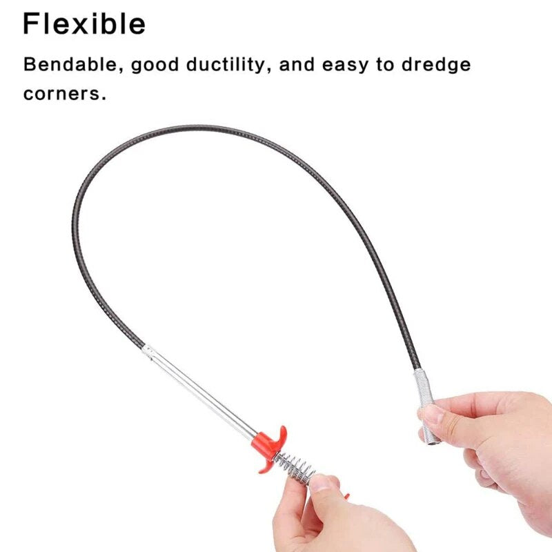 160cm Lengthen Spring Pipe Dredging Tools Sewer Dredge Pipeline Hook Clog Remover Cleaning Tools Household for Kitchen Sink