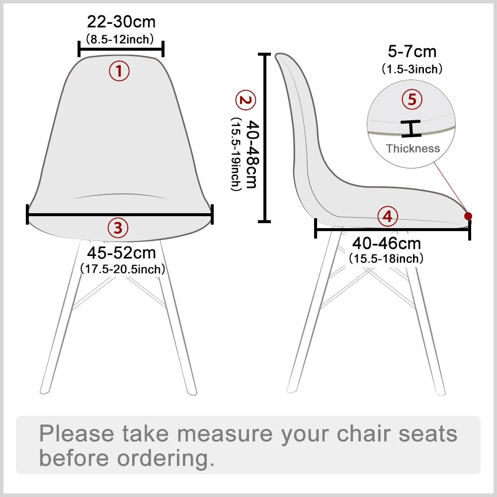 Jacquard Shell Chair Cover Stretch Adjustable Chair Cover Elastic Seat Covers Slipcover Furniture Protector Hotel Dining Room