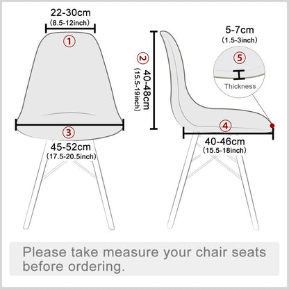 Jacquard Shell Chair Cover Stretch Adjustable Chair Cover Elastic Seat Covers Slipcover Furniture Protector Hotel Dining Room