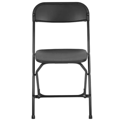 Furniture Plastic Folding Chair - Black - 2 Pack 650LB Weight Capacity Comfortable Event Chair-Conference Chairs