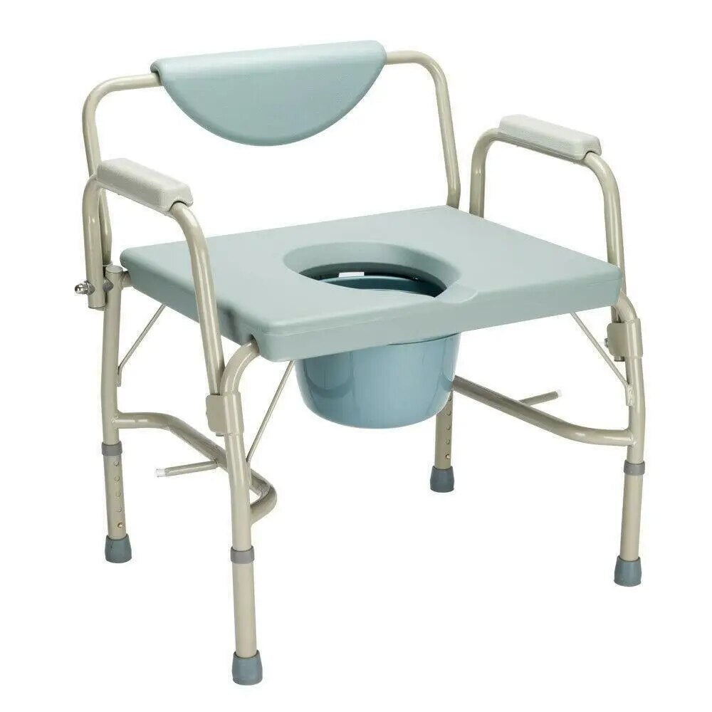 Medical Aluminum Extra-wide Commode Potty Chair Bedside Commode Toilet Chair