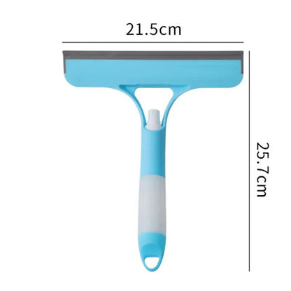 3 In 1 Window Glass Cleaning Brush Spray Glass Cleaner Bathroom Scraper Double-sided Sponge Brush Household Accessories