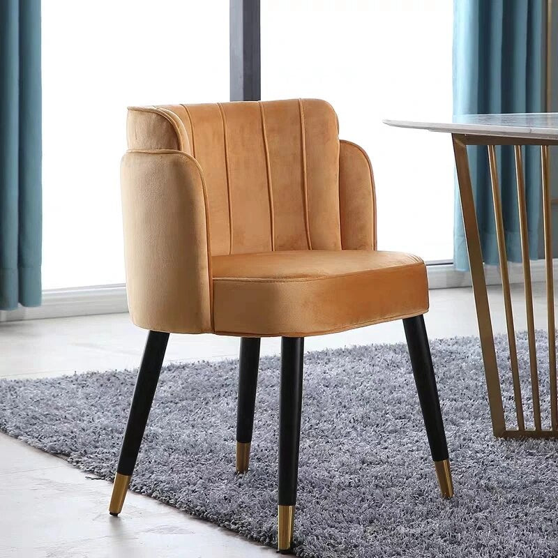 Designer Cafe Dining Chair Bedroom Kitchen Stool Nordic Computer Dining Chair Soft Dressing Table Silla Comedor Home Furniture