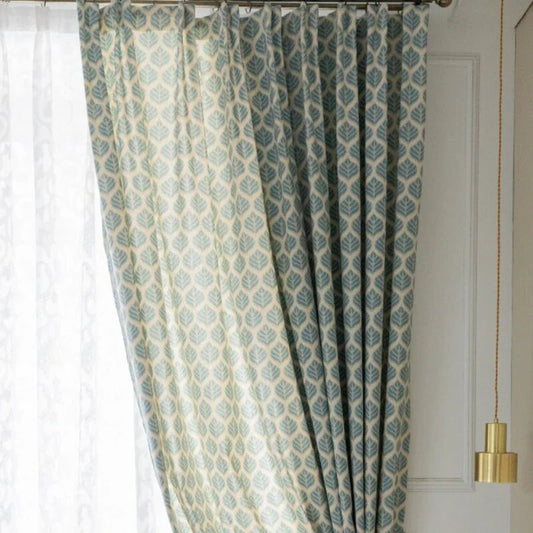 American Garden-style Curtains for Living Dining Room Bedroom Greenfield Modern Simple New Printed Fabric Villa Window Drape