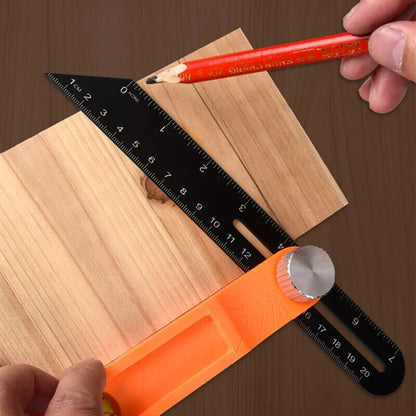 Carpenter Marking Gauge Protractor Angle Rulers Gauges Tri Square Sliding T-Bevel with Bubble Handle Level Measuring Tools