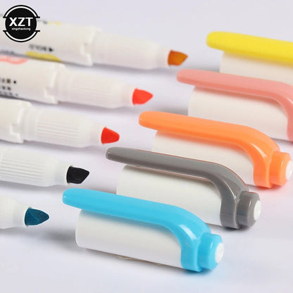 5 Colors/box Double Headed Highlighter Pen Set Fluorescent Markers Highlighters Pens Art Marker Japanese Cute Kawaii Stationery