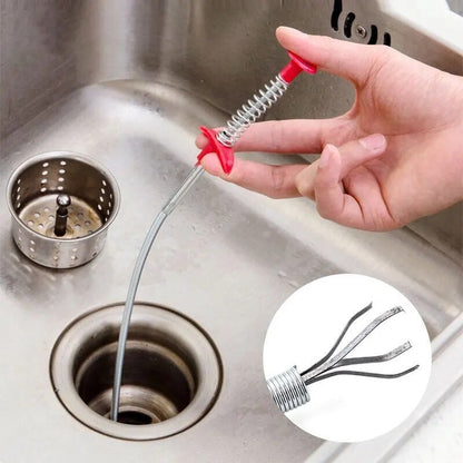 160cm Lengthen Spring Pipe Dredging Tools Sewer Dredge Pipeline Hook Clog Remover Cleaning Tools Household for Kitchen Sink